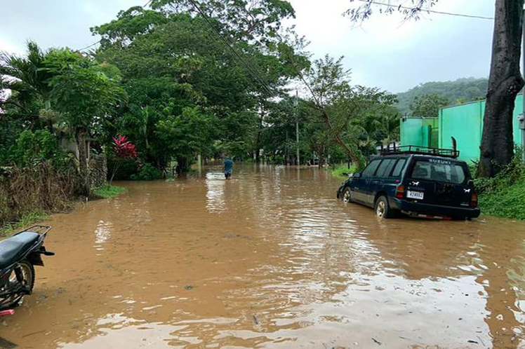 Lluvias provocan inundaciones en el Caribe de Costa Rica