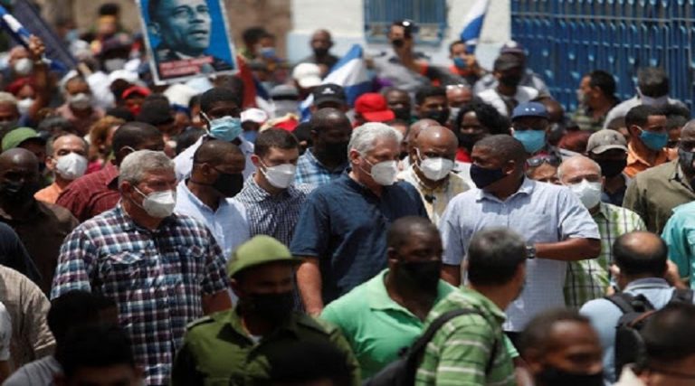 Presidente de Cuba denunció participación de Estados Unidos en manifestaciones
