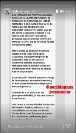 Vielma Mora denuncia “irregularidades en centros electorales  - Vielma Mora denuncia “irregularidades en centros electorales