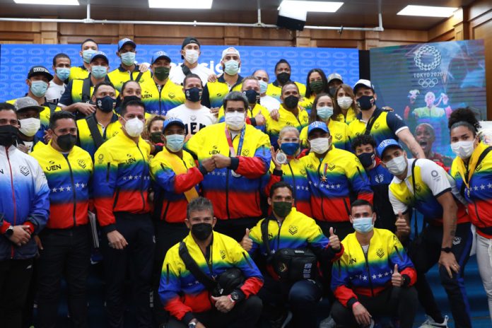Nicolás Maduro recibió a los atletas de Tokio 2020