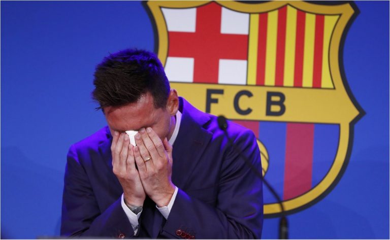 Messi con lágrimas se despidió del Barça (+video)