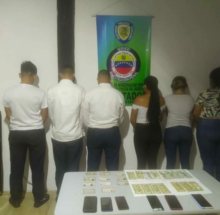 Detienen a seis ciudadanos por presunta trata de personas en Libertador