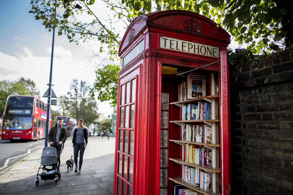 Cabina telefónica en Inglaterra - Cabina telefónica en Inglaterra 