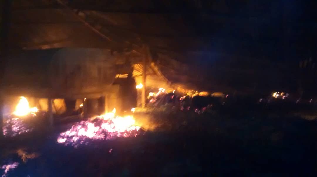 incendio en un galpón de Naguanagua