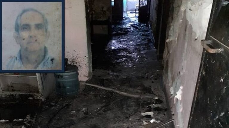 ¡Desconsolador! Abuelo muere tras incendio de casa en Aragua