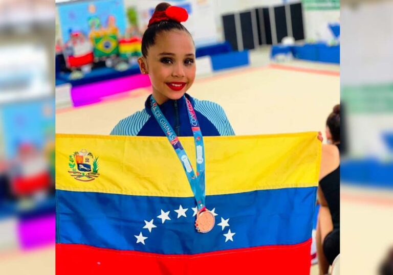 Amarantha Acosta logró bronce en Sudamericano de Gimnasia Rítmica Colombia