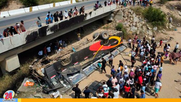 Accidente de autobús en Perú - Noticias 24 Carabobo