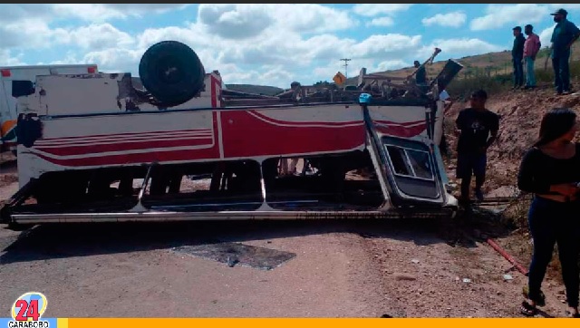 Accidente de un autobús en Bobare dejó varios lesionados