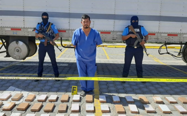 Cargamento de cocaína incautado en Nicaragua