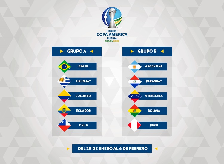 Entérate ¿Cuáles son los rivales de La Vinotinto Futsal para la Copa América 2022?