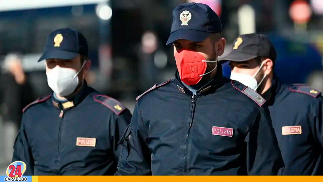 Tapabocas de la policía italiana - Noticias 24 Carabobo