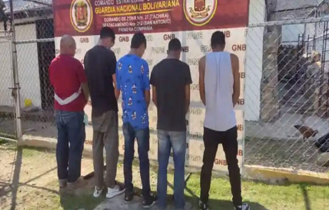 Detuvieron a cinco sujetos pertenecientes al Tren de Aragua