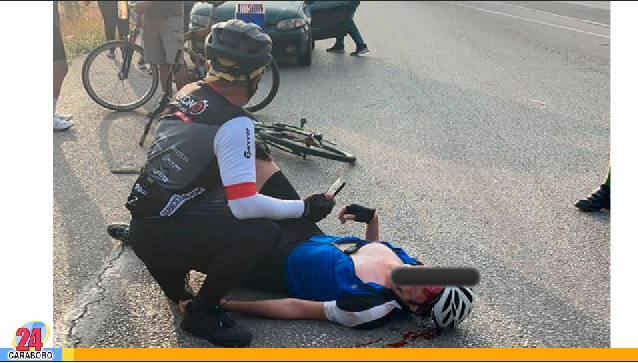 ciclista lesionado en la Variante Yagua - ciclista lesionado en la Variante Yagua