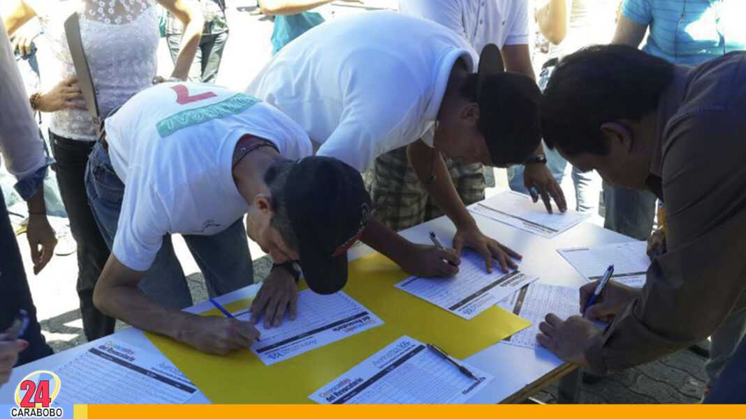 puntos de recolección de firmas en Carabobo