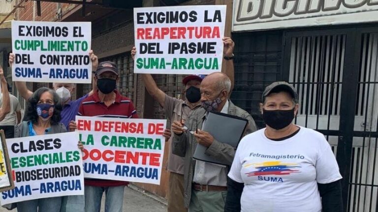Educadores protestan por derechos de contratación en Aragua