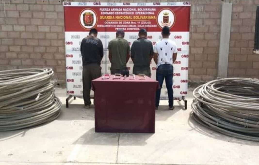 Detenidas cuatro personas por traficar material de Corpoelec