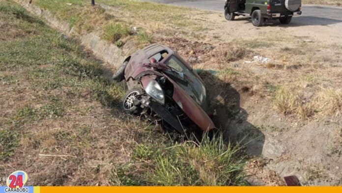 Accidente en la autopista sentido Naguanagua