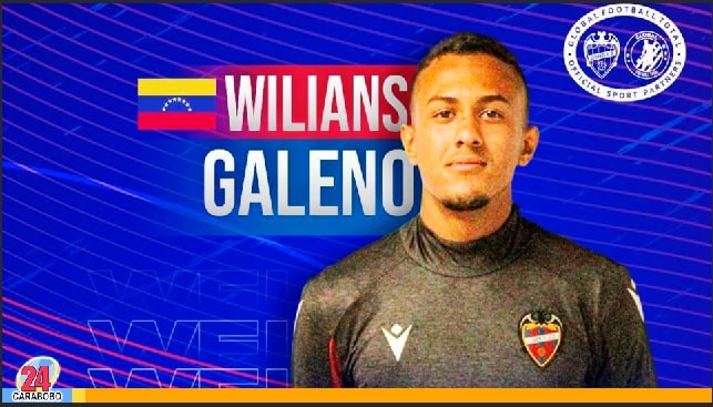 Carabobeño Willians Galeno ya luce la camiseta del Levante español