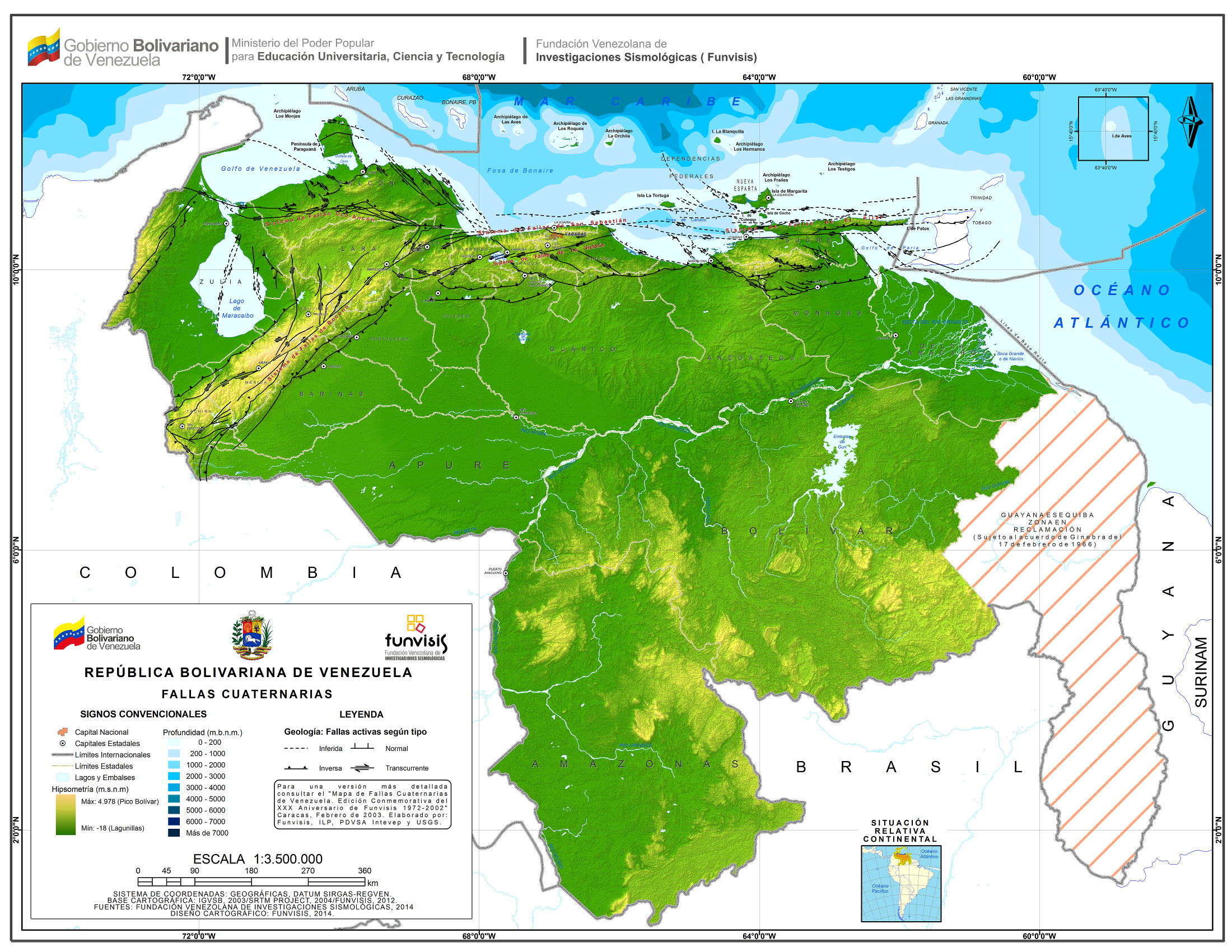 Zonas sísmicas de Venezuela - Zonas sísmicas de Venezuela
