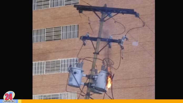 transformador se incendió en avenida Andrés Bello