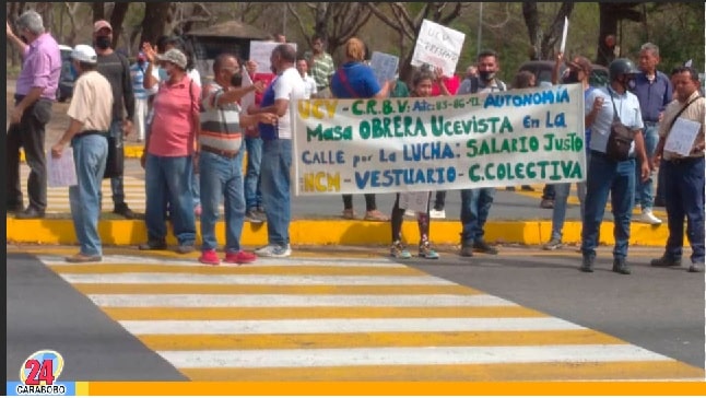 Protestaron en Maracay por salarios justos