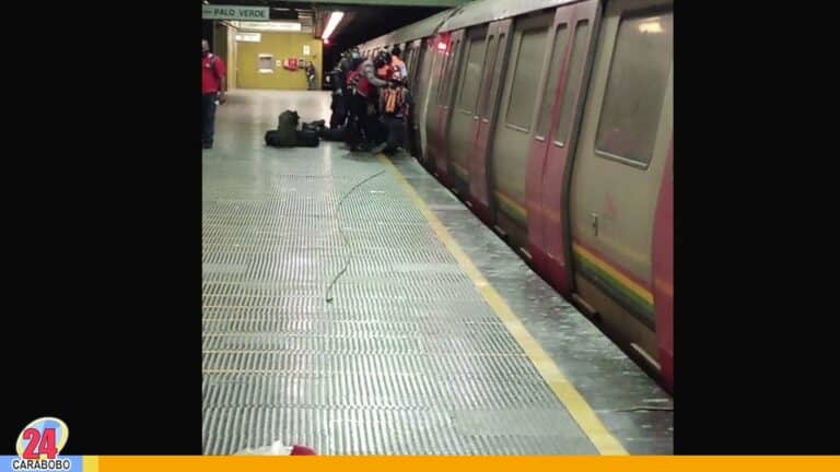 Hombre fue arrollado por vagón del Metro de Caracas (+Fotos)