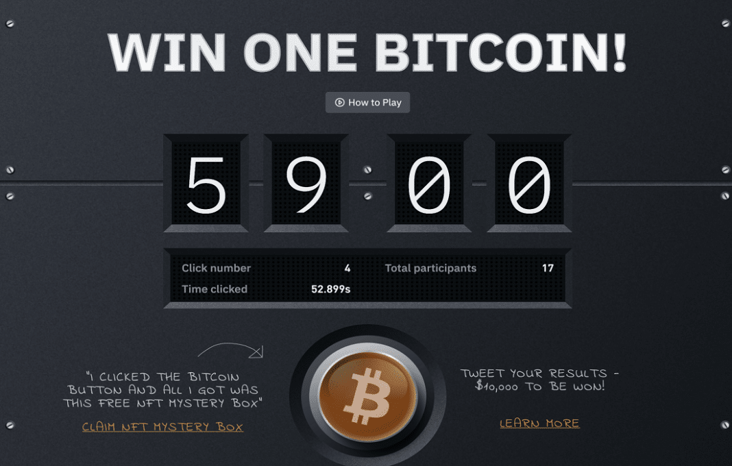 Bitcoin Button: el juego de criptomonedas que permite ganar con un click