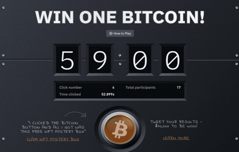 Bitcoin Button: el juego de criptomonedas que te permite ganar con un click