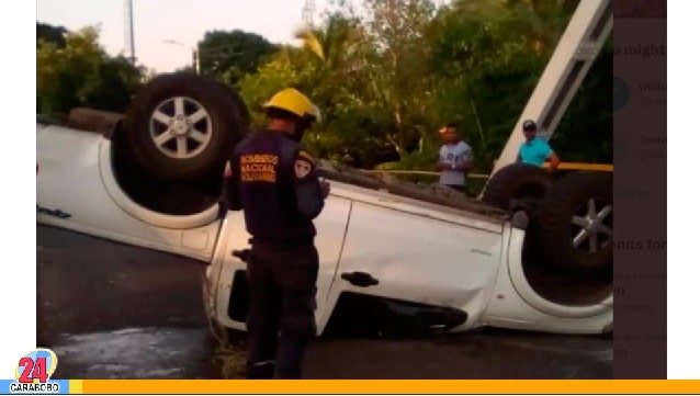 Reportaron accidente en la vía El Oasis, municipio Libertador