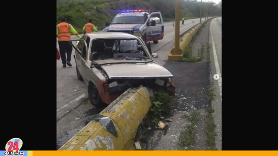 Accidente en la autopista Valencia Puerto Cabello hoy