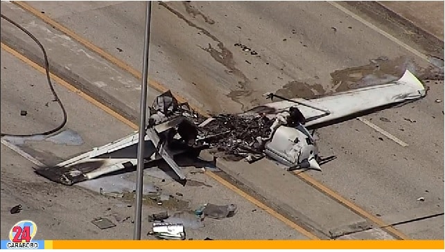 Avioneta se estrelló en un puente de Miami - Avioneta se estrelló en un puente de Miami