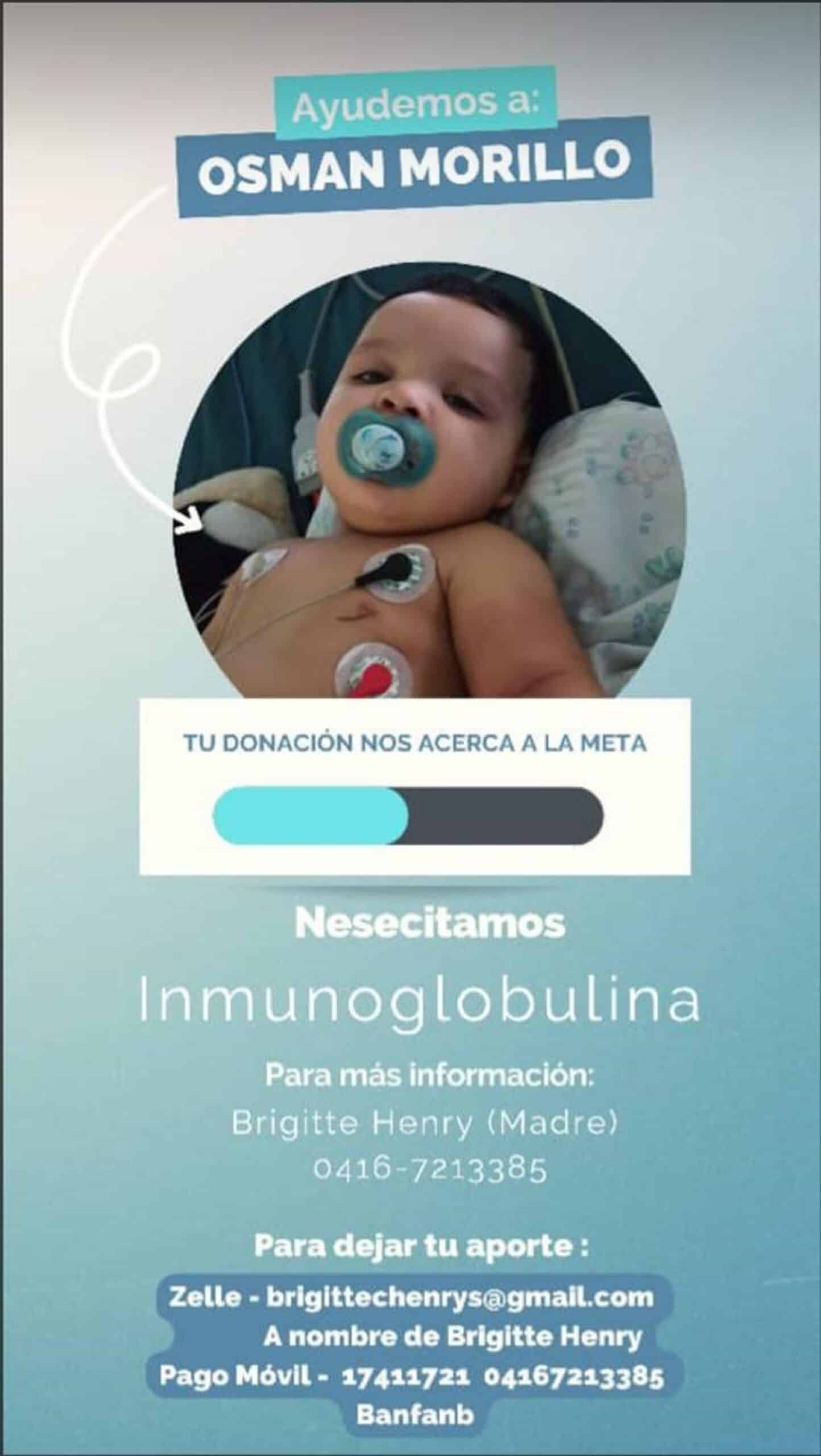 Niño necesita Inmunoglobulina 