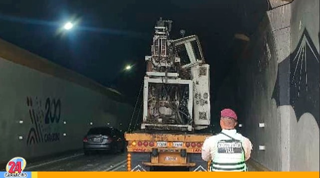 Gandola chocó contra la estructura del túnel de La Cabrera