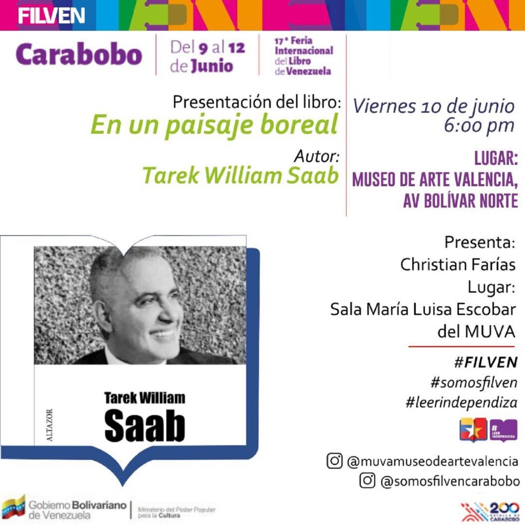 Nuevo libro de Tarek William Saab