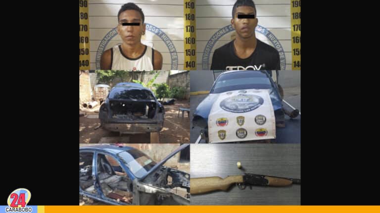 Capturados dos hombres por robo de vehículos en Carabobo