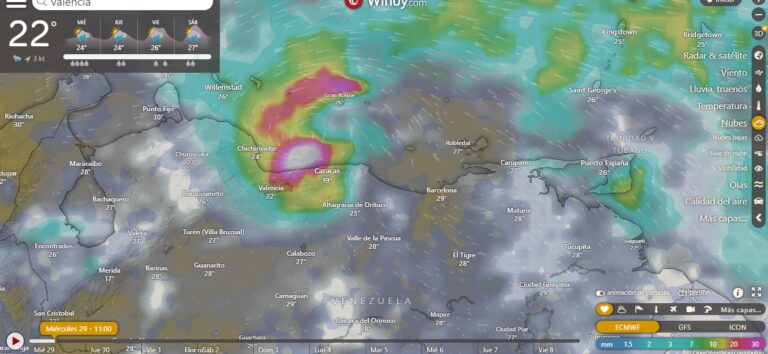 ¡EN VIVO! Siga aquí en tiempo real el Ciclón en Venezuela hoy #29junio
