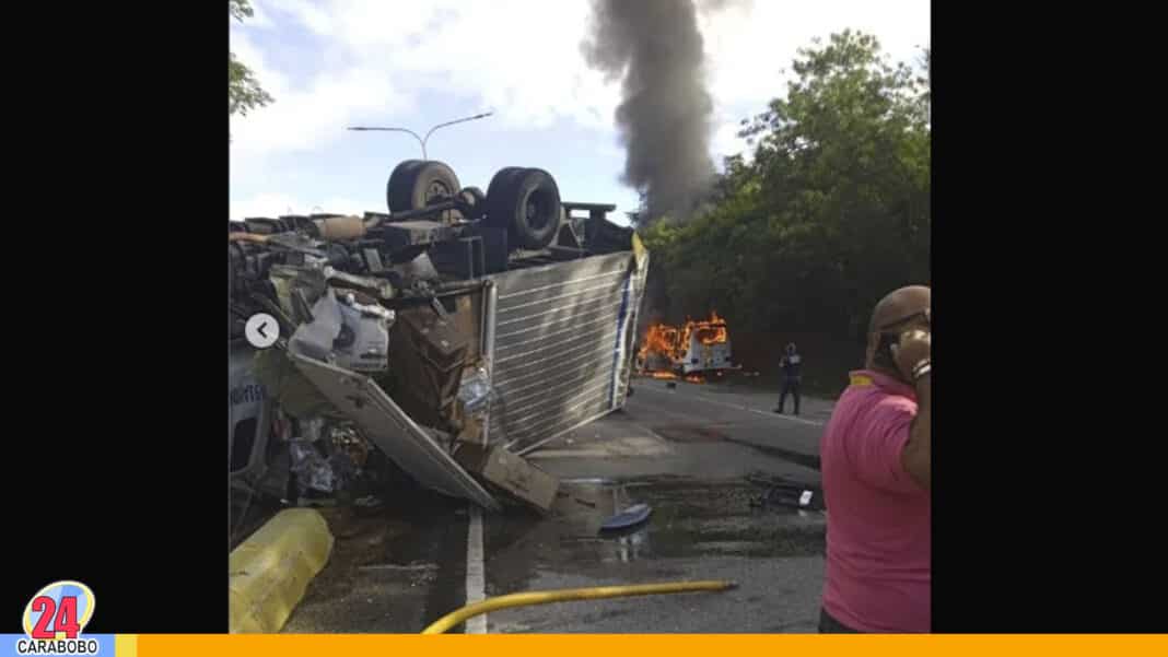 Accidente en la autopista Valencia Puerto Cabello