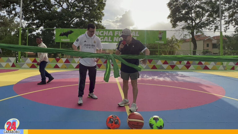 Lacava y Fuenmayor reinauguraron cancha deportiva de El Trigal Norte