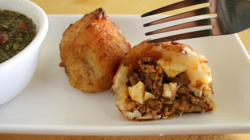 papas rellenas carne molida