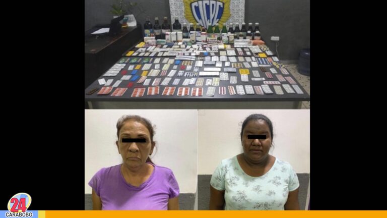 Detenidas dos mujeres por comercio ilegal de medicamentos en Carabobo