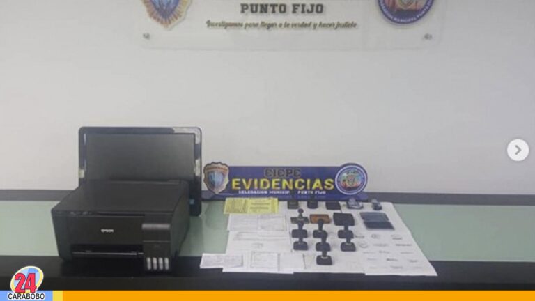 Dos detenidos por falsificación de documentos para expendio de alimentos en Falcón