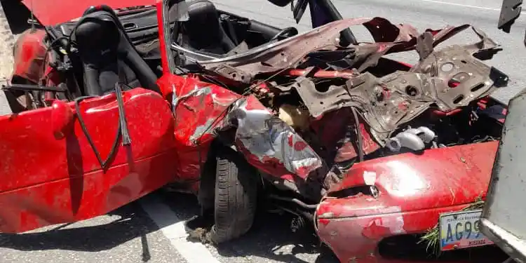 Accidente dejó un herido en la autopista a la altura de Guacara