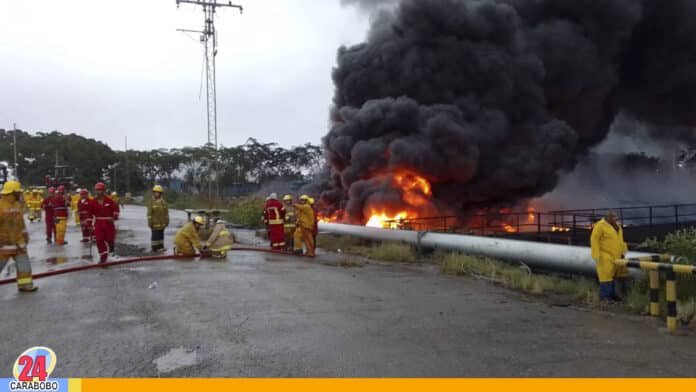 incendio en la refinería Puerto La Cruz