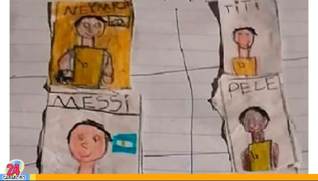 Niño de Brasil dibujó su propio álbum del Mundial y se hizo viral