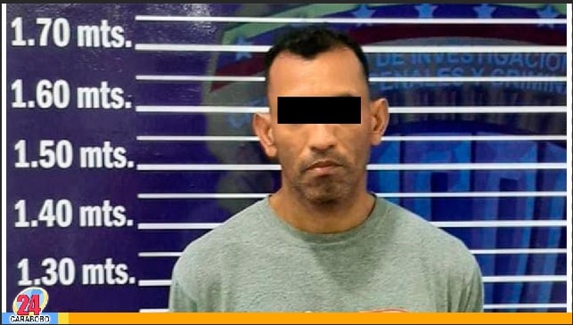 Denihnader Alberto Meléndez Blanco capturado por el CICPC en Petare.