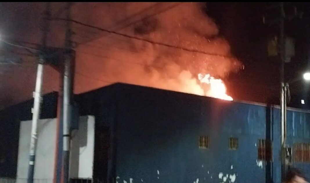 Pirotecnia fuego vegetación Puerto Cabello