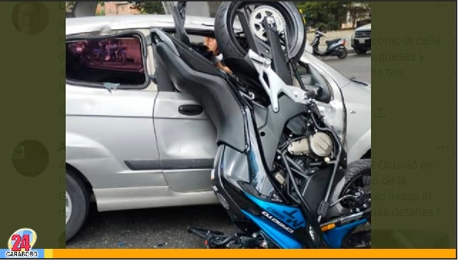 Accidente con motorizado en Caracas - Accidente con motorizado en Caracas