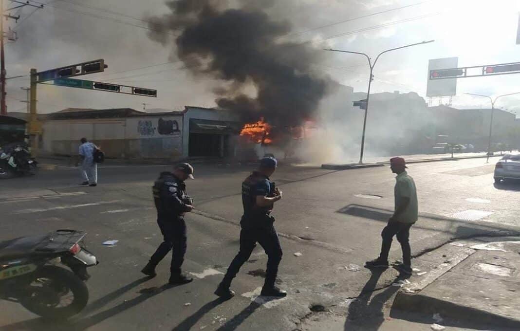 unidad transporte público incendió valencia