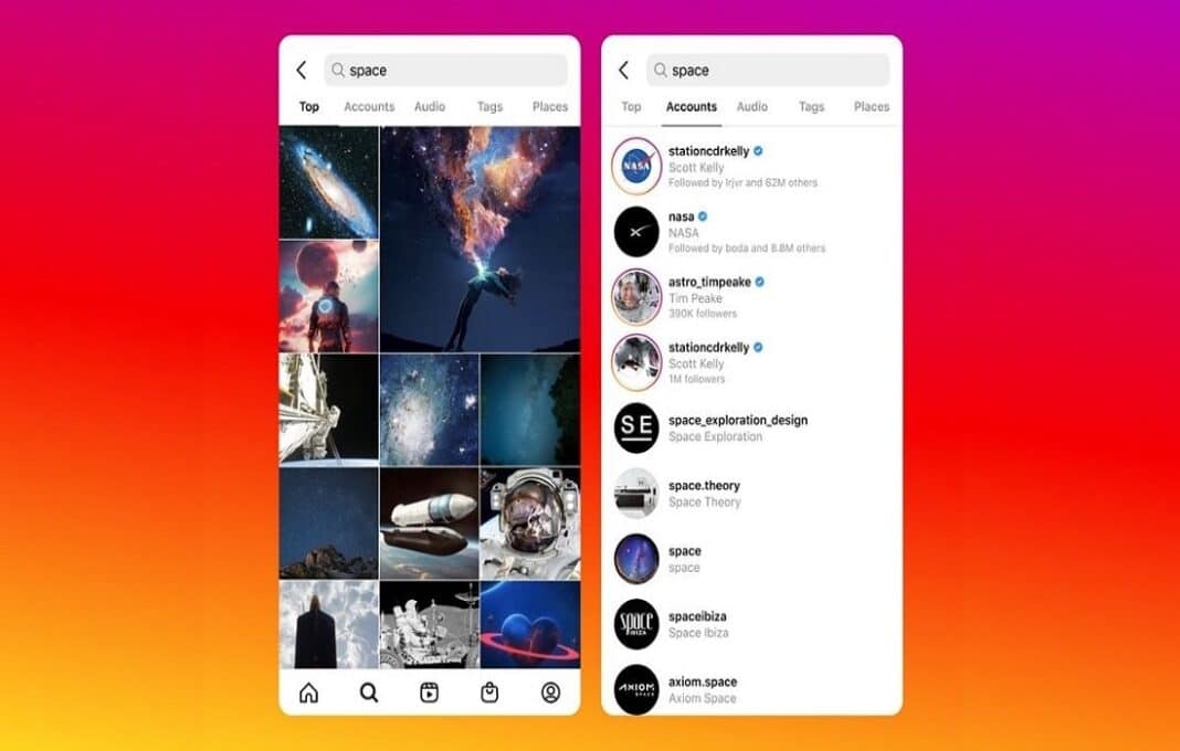 Instagram publicidad resultados búsqueda