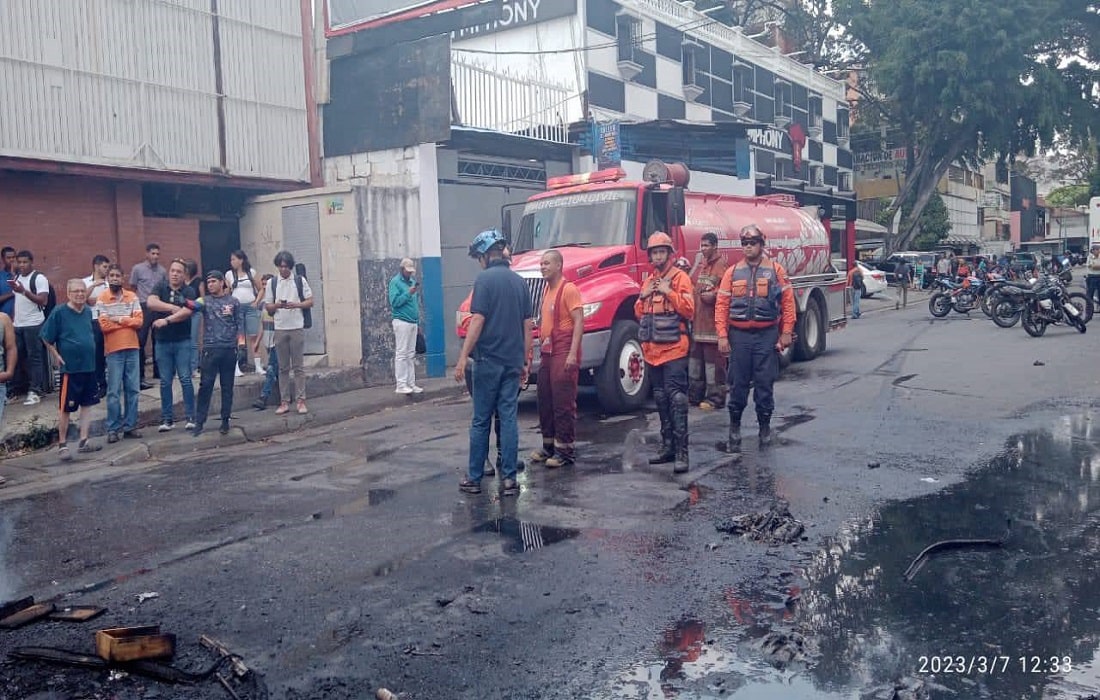 Caracas unidad transporte público incendió